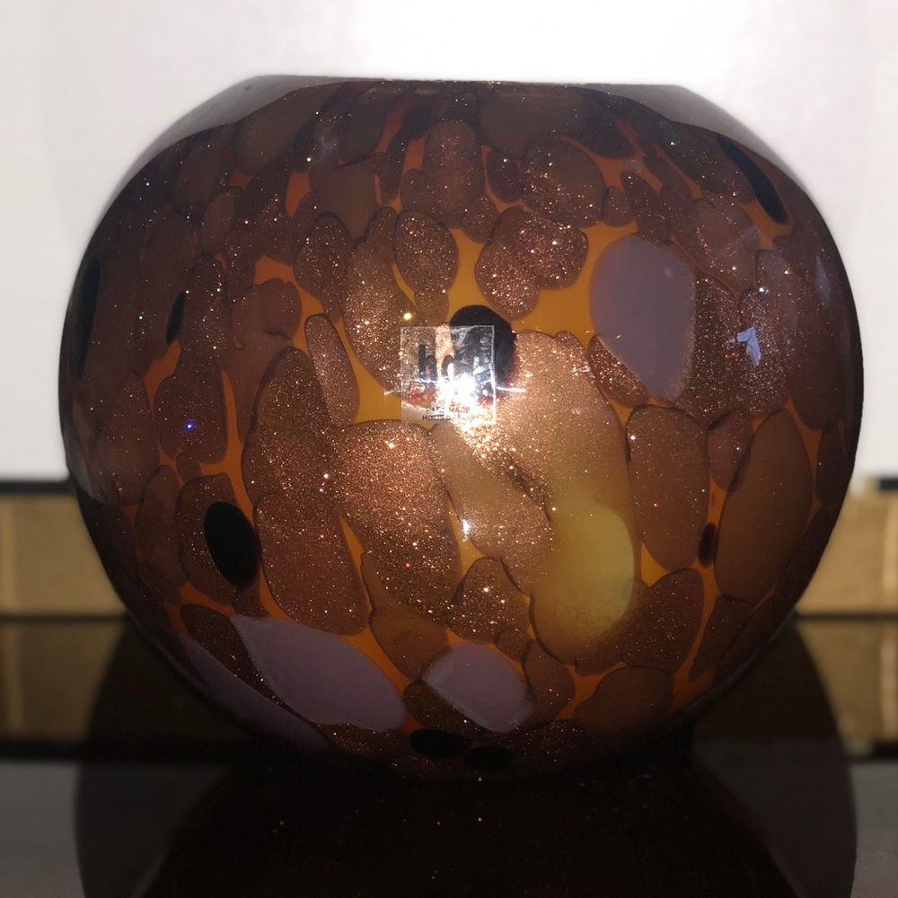 HQT Handblown Glass Bowl Globe Vase